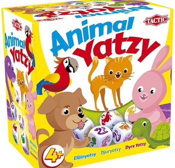 Yatzy med dyremotiver til børn i alderen fra 4 år